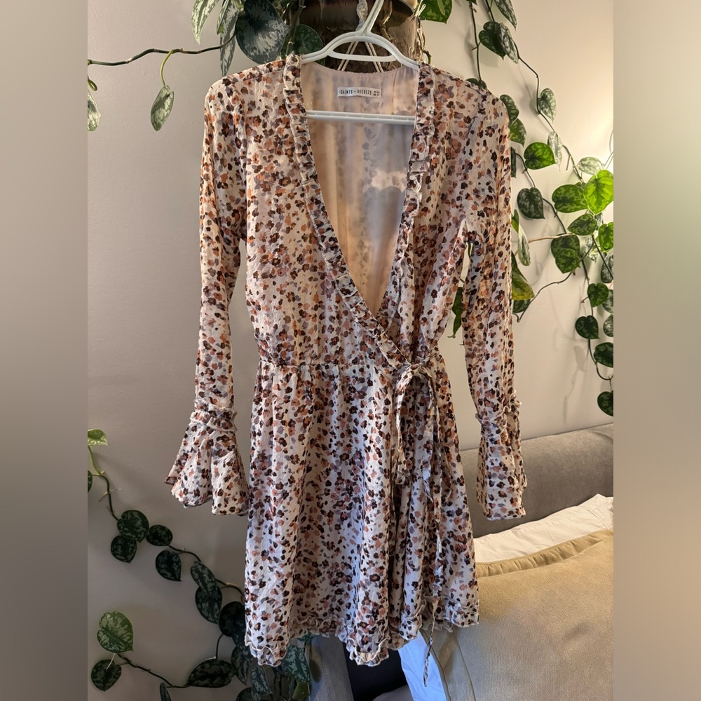 Saints + Secrets Floral Wrap Dress